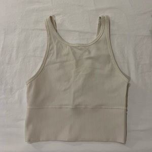 Lululemon Cream Workout Crop Tank